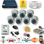 QROMAX 7 Kameralı Set - İnsan Yüz Araç Tanımalı Hareket Algılayan 5 MP SONY Lensli 36 IR Ledli DOME İç Mekan 1080P FULLHD Güvenlik Kamerası Seti D136B