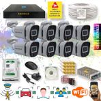 Qromax 8 Kameralı Set - Yapay Zeka Özellikli Gece Renkli Gösteren 5MP SONY Lensli 4 Ultra Warm Ledli FULLHD Güvenlik Kamerası Seti 604W-9008