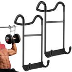 QSLKI 2 adet halter standı, 102 kg taşıma kapasitesi, modern halter spotter kancası, ağırlık sehpası presleri, fitness, ağırlık kaldırma, halter, göğüs ve omuz antrenmanı için sağlam halter kancası