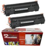 Qstar Hp Çipli CF283A 283A 2'li Ekonomik Paket Garantili Uyumlu Toner M126A 127FN 127FW 128FN Muadil Toner - Siyah