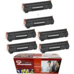 Qstar Hp Çipli CF283A 83A 5 + 1 Ekonomik Paket Garantili Uyumlu Toner M126A 127FN 127FW 128FN Muadil Toner - Siyah
