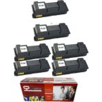 Qstar Kyocera TK350 5 + 1 Ekonomik Paket Garantili Uyumlu Drum Ünitesi FS3040 3140 3540 3640 Muadil Toner - Siyah