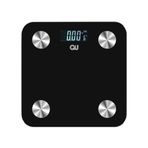 Qu 200Bt Cam Vücut Analiz Baskül Bluetooth + Termometre Siyah