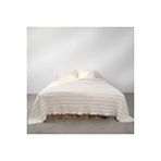 Qua Home Ruby Dolgulu Müslin Çift Kişilik Yatak Örtüsü Ekru Bej 230x250 Cm Standart