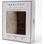 Qua Home Senza Saçaklı %100 Pamuk 2li Yüz Havlusu Kahve Bej Kutu 50X80 cm - 50 x 80 Cm