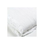 Qua Home Terra Petek Dokulu Tek Kişilik Yatak Örtüsü Beyaz 160x220 Cm Standart