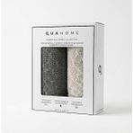 Qua Home Velune %100 Pamuk 2li Yüz Havlusu Antrasit Gri Kutu 50X80 cm - Antrasit - Gri - 50 x 80 Cm