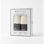 Qua Home Velune %100 Pamuk 4’lü El Havlusu Antrasit Ekru Kutu 30X50 cm - 30 x 50 cm