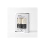 Qua Home Velune %100 Pamuk 4’lü El Havlusu Antrasit Ekru Kutu 30x50 cm