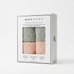 Qua Home Velune %100 Pamuk 4lü El Havlusu Gri Pembe Kutu 30X50 cm - Gri - Pembe - 30 x 50 cm
