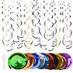 QUACOWW 60 adet asılı spiral çelenk fırdöndü dekoratif tavan askısı spiral çelenk asma fırdöndü dekorasyonları, düğün, sevgililer günü, doğum günü, çocuk günü için kullanılabilir