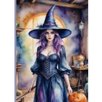 Quadernino tema halloween: Strega, witch, 100 pagine bianche