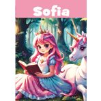 Quaderno 1" e 2" elementare con nome Sofia: Quadernone classico A4 a righe per scuola primaria classe prima e seconda elementare.