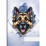 Quaderno a quadretti per scuola Cane Pastore Tedesco - Formato A4 - per 4° e 5° elementare, medie e superiori: Quaderno a quadretti 4mm senza bordo ... Adatto per scuola,ufficio e tempo libero.