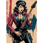 Quaderno A4 Strega Punk | Copertina Ribelle e Rock per Anime Creative & Alternative