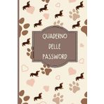 Quaderno delle Password con Cani - Tascabile: Proteggi e organizza le tue password in ordine alfabetico, Nome Utente, Username, Email, Domande segrete, Idea Regalo, Rosa; Cute