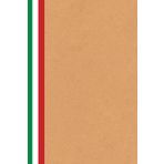 Quaderno in carta Kraft con dorso nei colori della bandiera Italiana: Stile italiano unico e ispirazione creativa | Diario a Righe con Margine Ideale per Scuola e Lavoro | Formato Notebook Pratico