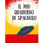QUADERNO IN NERO A RIGHE ALTERNATE LILLA PER IPOVEDENTI (SPAGNOLO): Formato A4-Linee nere ad alto contrasto-alternanza di righe bianche e lilla di 9 ... personalizzata per il quaderno di spagnolo