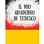 QUADERNO IN NERO A RIGHE ALTERNATE LILLA PER IPOVEDENTI (TEDESCO): Formato A4-Linee nere ad alto contrasto-alternanza di righe bianche e lilla di 9 ... personalizzata per il quaderno di tedesco