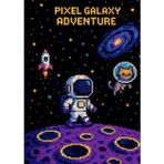 Quaderno Pixel Galaxy Adventure – Quadretti 5 mm A4: Per scuola media, 100 pagine con copertina a tema pixel art spaziale – perfetto per matematica e scienze