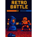 Quaderno scuola media A4 Retro Battle | 100 pagine a quadretti 5 mm per matematica, scienze, geometria e compiti | quaderno bambini e ragazzi con ... arcade pixel art fantasy colorata originale