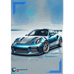 Quaderno Supercar Edition (29,7 cm x 21 cm) con quadrettatura di 0,4 cm Perfetto per Scuola, Appunti e studio
