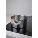 Qualitev 1 Adet 16 cm 304 Paslanmaz Çelik Kaçerola Sütlük ve Sosluk 16X8 cm Mini Yumurta Tavası - Gümüş
