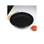 Qualitev 1 Adet Emaye Yuvarlak Fırın Tepsisi 29 cm Tart Kalıbı Kek Tepsi Fırın Kabı 29x5 cm
