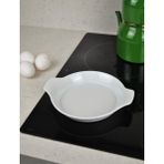 Qualitev 1 Adet Porselen Sahan Yumurta Sahanlığı 18 cm Fırın Kabı Mini Tart Kalıbı