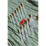 Qualitev 12 Adet 10 ml Boş Cam Parfüm Şişesi Gold Kalem Şişesi Tüp Sprey Şişe Taşınabilir Cep Çantalık Doldurulabilir