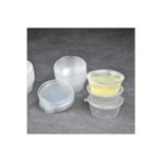 Qualitev 20 Adet Sızdırmaz 40 ml Mini Plastik Saklama Kabı Sosluk Buzluk Kabı, Et Suyu, Kemik Suyu, Sos Kabı