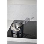 Qualitev 3'Lü Set 304 Paslanmaz Çelik Kaçerola Sütlük Ve Sosluk 12-14-16 Cm Mini Yumurta Tavası