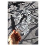 Qualitev 4'Lü Cam Çay Bardağı Kulplu Ayaklı Çay Kupa Bardak 205 Ml- Mercan