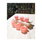 Qualitev 6 Adet Pembe Plastik 10 ml Krem Kavanozu Küçük 4 cm Mini Seyahat Takı Kavanoz