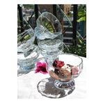 Qualitev 6'lı Cam Dondurma Kasesi Magnolya Puding Tatlı Çerezlik Ayaklı Kase Sunum Seti-225 Ml Jasmın