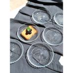 Qualitev 6\'lı Cam Kase Mini Kahvaltılık Çerezlik Meze Tabağı 12 cm Ikramlık- Adenya