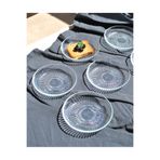 Qualitev 6'lı Cam Kase Mini Kahvaltılık Çerezlik Meze Tabağı 12 Cm İkramlık- Majestik