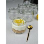 Qualitev 6\'lı Cam Magnolya Bardağı Magnolia Puding Kasesi Cam Tatlı Cup Kase Seti 300 cc - 300 ml