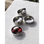 Qualitev 6'lı Paslanmaz Çelik Mini Kahve Yanı Lokumluk Mini Sosluk Şekerlik/lokumluk 5,5 cm - 0 - 99 ml