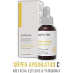 Quality Life C Vitamini Cilt Serumu Aydınlatıcı Cilt Tonu Eşitleyici Canlandırıcı Bakım Serum Askorbik Asit