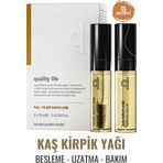 Quality Life Kaş Kirpik Serumu - Kaş Kirpik Bakım Yağı - Besleyici Uzatma Uzatıcı 20 ML Güçlendirici Bakım Serumu