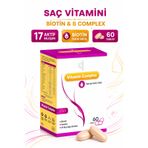 Quality Life Saç Vitamini - Biotin Tablet B Complex - Saç ve Tırnak İçin Saç Dökülmesine Karşı Vitamin 60 Tablet
