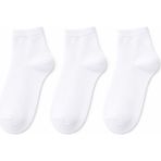 QUALITY WALKING 3'lü Dikişsiz Pamuklu Bilek Üstü Çorap Yumuşak Dokulu Günlük Konfor Sade ve Güçlü Tasarım - 40 - 46 - Beyaz