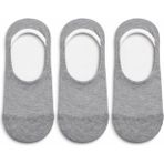 QUALITY WALKING 3'lü Unisex Pamuklu Dikişsiz Babet Çorap Silikon Topuklu Çıkmayan Kayma Yapmayan - 40 - 45 - Gri