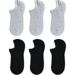 QUALITY WALKING Monochrome Series Sneaker Çorap 6'lı Set - 36 - 40 - Siyah - Gri