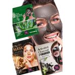 qualitytime Mineralli Çamur Detoks Yüz Maske Seti 3 Adet Peptid Aktif Kömür ve Aloe Vera Çamur Yüz Maske Seti