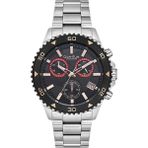 Quantum Erkek Kol Saati 44 mm Metal Kordon 10 Atm - Gümüş - Siyah