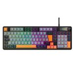 Quantum Gaming Lumitech Membran Ip98 98 Tus Rgb Knob+Logo Ekran Oyuncu Klavye Siyah