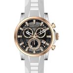 Quantum PWG1126.563 Quartz Kornograflı Silikon Rose/gri 46 mm Erkek Kol Saati - Çok Renkli