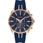 Quantum PWG909.499 Quartz Silikon Lacivert 46 mm Erkek Kol Saati - Lacivert - Bronz